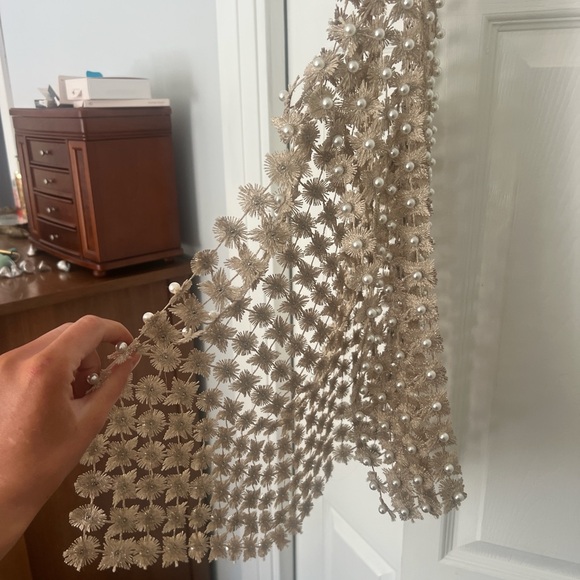 Anthropologie Gold Beaded Tunic Top/Vest - Picture 6 of 8